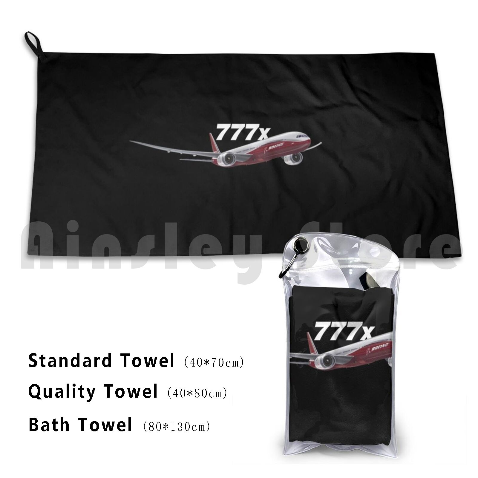 Commercial Printing Images - Boeing 777x Görüntü Banyo Havlusu Plaj