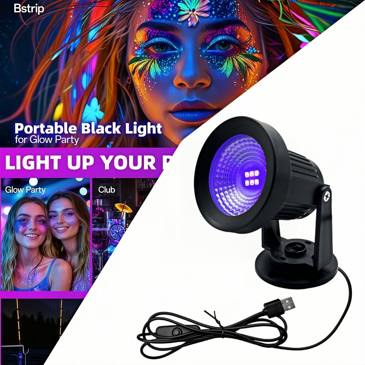 Exposure Unit Uv - 395nm siyah ışık, Ultraviyole tırnak kurutma