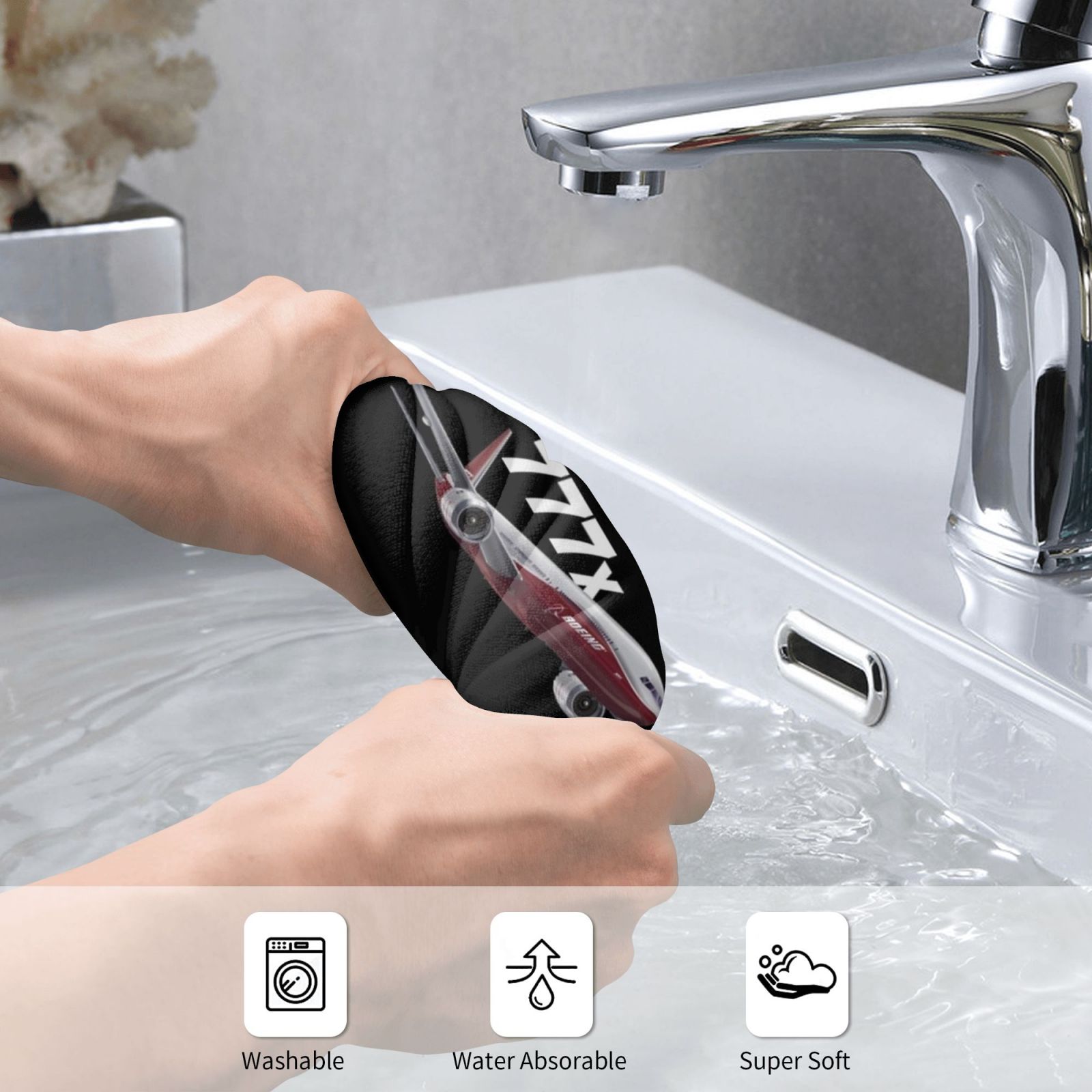 Boeing 777x Görüntü Banyo Havl - Commercial Printing Images incelemesi ve fiyatı