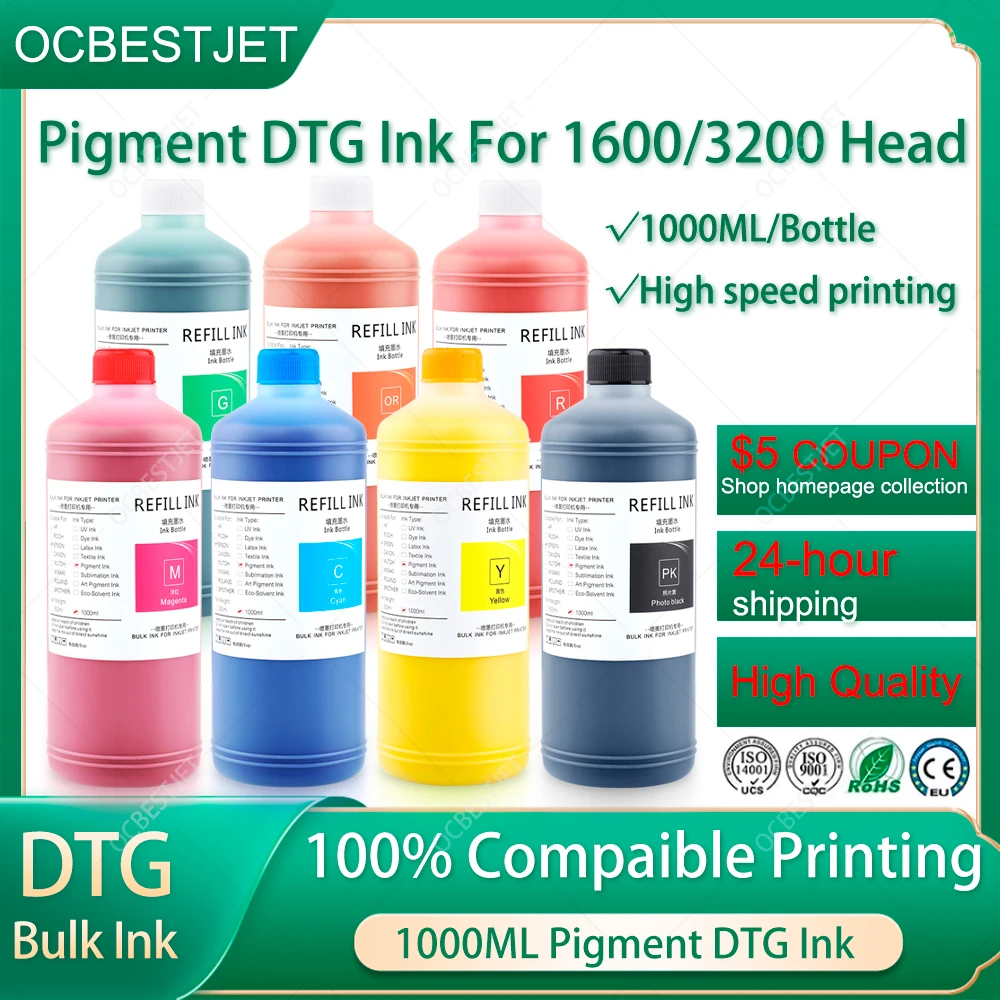 1000ML/Şişe DTG Mürekkep Tekst - Direct To Garment Ink incelemesi ve fiyatı