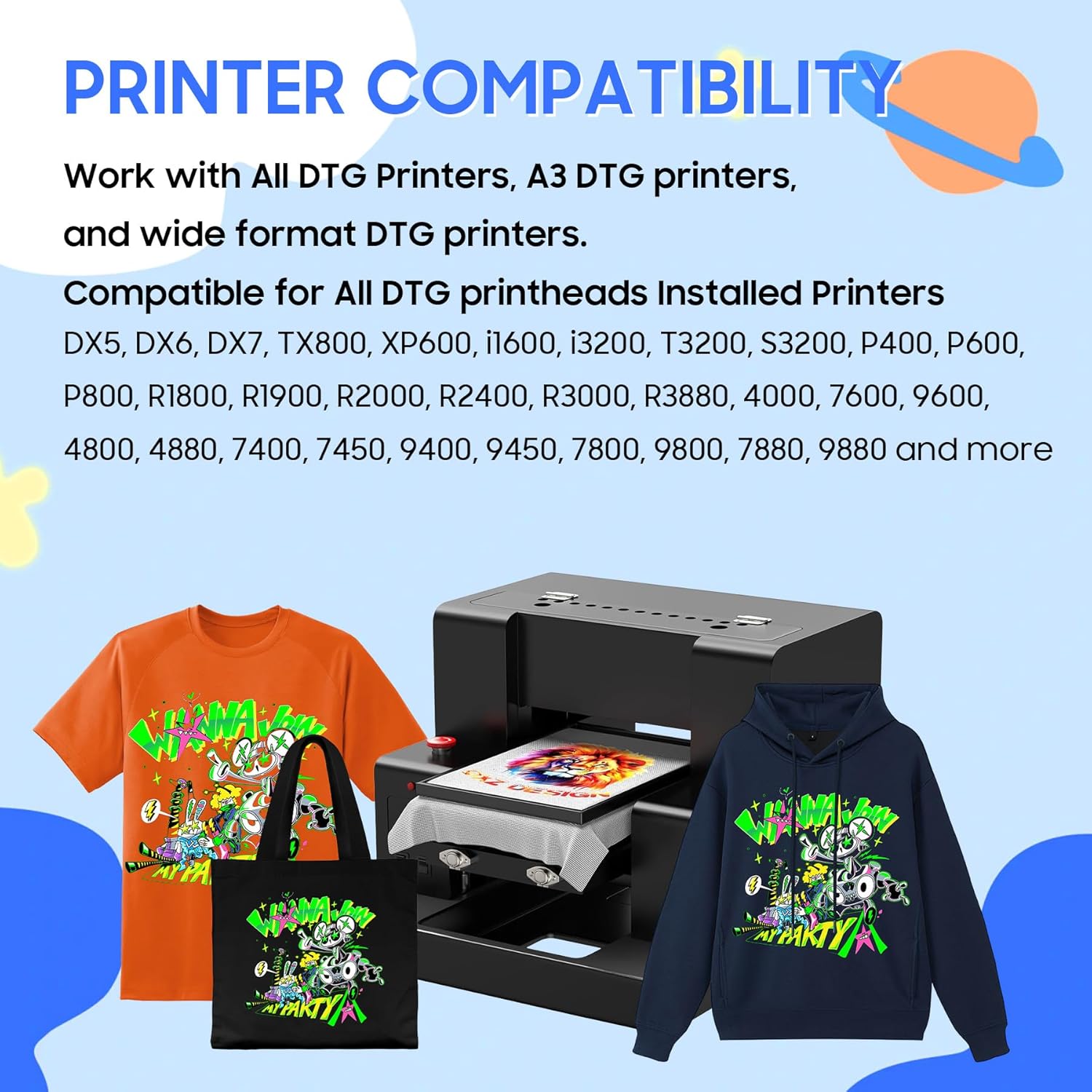 5 Renk 1000ML DTG Mürekkebi Do - Direct To Garment Ink incelemesi ve fiyatı